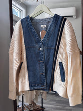 Load image into Gallery viewer, POL Cream Denim Cardigan Jacket
