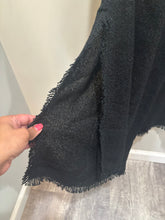 Load image into Gallery viewer, Dilemma Black Texture Side Slit Pants
