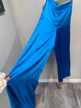 Load image into Gallery viewer, Royal Blue Satiny Wideleg Pants
