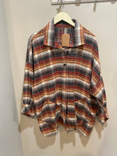 Load image into Gallery viewer, Grey Multicolor Plaid Flannel Shacket
