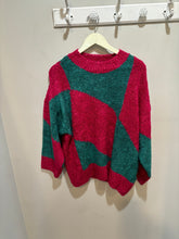 Load image into Gallery viewer, Topshop Pink Green Teddy Sweater
