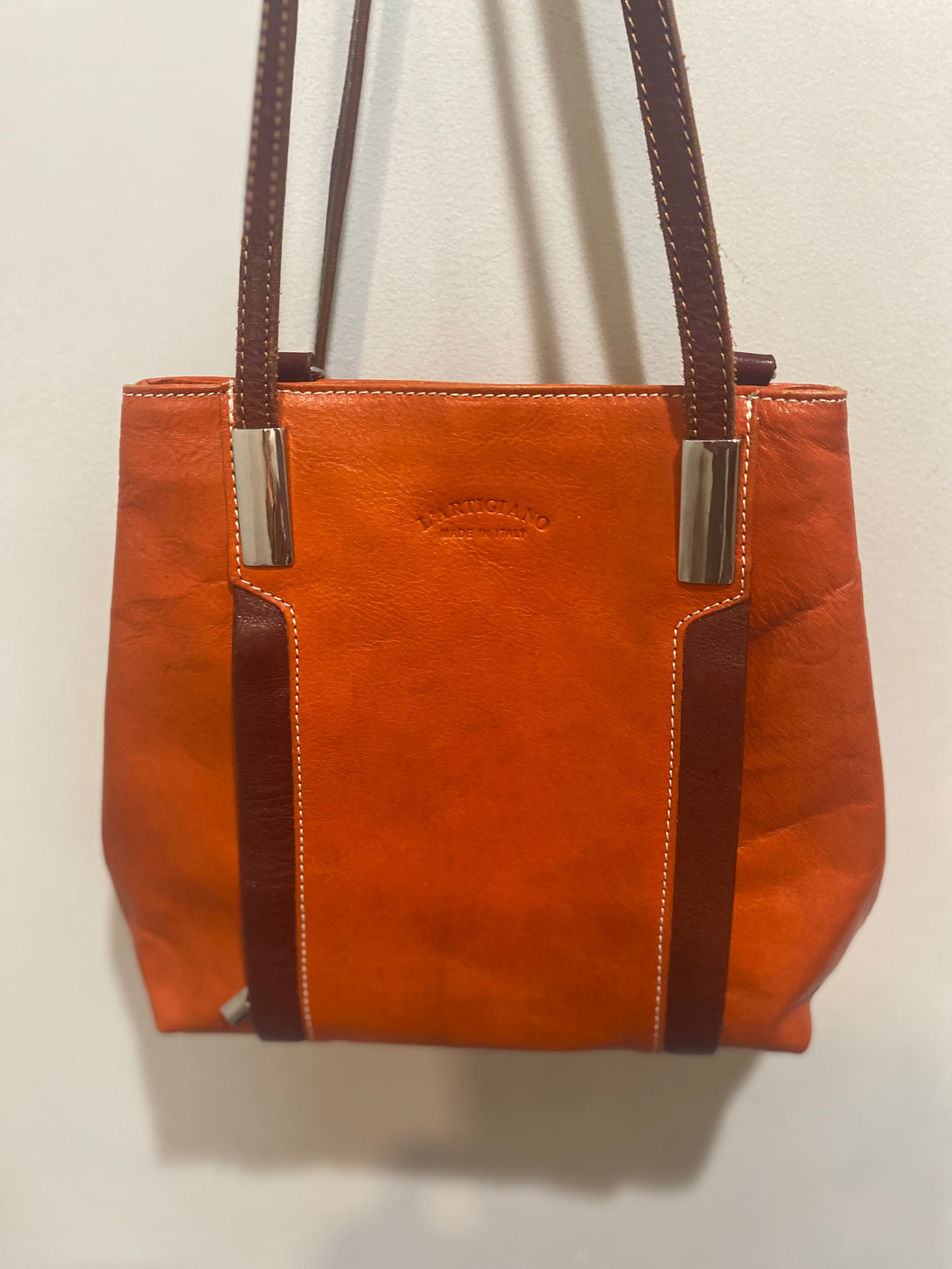Vintage L’Artigiano Cognac Leather Bag/Backpack