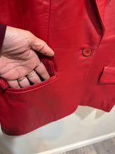 Load image into Gallery viewer, Vintage Red Leather Blazer
