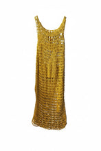 Load image into Gallery viewer, Handmade Mustard Crochet Maxi Dress
