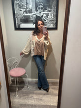 Load image into Gallery viewer, POL Tan Mixed Patterns Top
