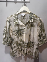 Load image into Gallery viewer, Bailey 44 Beige Palms Puff Sleeves Top
