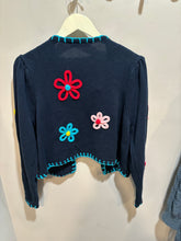 Load image into Gallery viewer, Zara Blue Multicolor Flowers Cardigan
