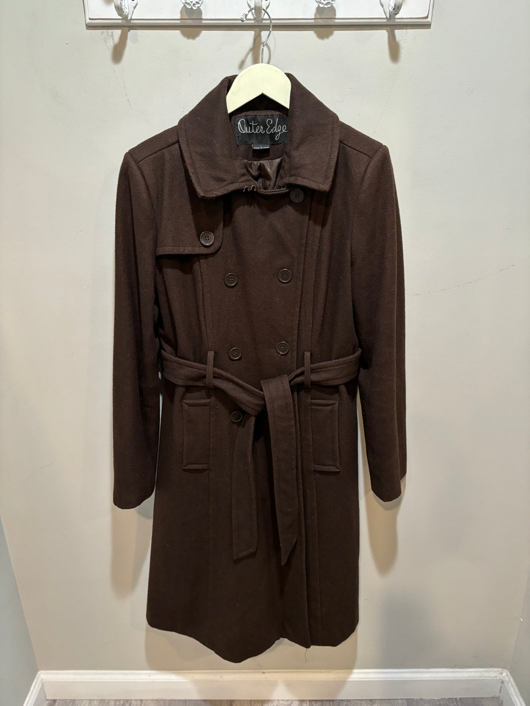 Outer edge Vintage Brown Double Breasted Coat