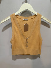 Load image into Gallery viewer, Free People Tan Ribbed Cropped Top
