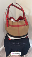 Load image into Gallery viewer, Burberry Canvas Tan Check Large Tote
