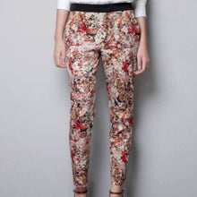 Load image into Gallery viewer, Zara Tan Red Multifloral Pants
