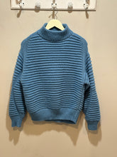 Load image into Gallery viewer, Teal Ribbed Knit Mockneck Sweater
