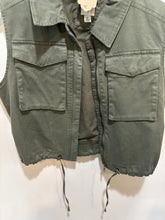 Load image into Gallery viewer, Green Cargo Cropped Vest
