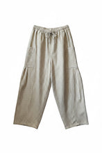 Load image into Gallery viewer, Gingham Yellow Cargo Barrel Pants

