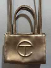 Load image into Gallery viewer, Telfar Gold Metallic Mini Crossbody
