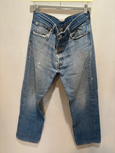 Load image into Gallery viewer, Vintage Levis 501 Light Wash Distressed Jeans
