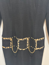 Load image into Gallery viewer, Vintage Joseph Ribkoff Black Leopard Dress
