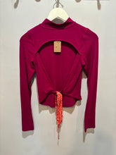 Load image into Gallery viewer, Free People Magenta Open Back Top
