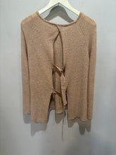 Load image into Gallery viewer, Mystree Tan Open Back Knit Top

