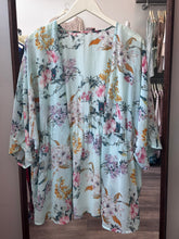 Load image into Gallery viewer, Aqua Multi Floral Kimono
