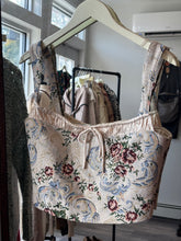 Load image into Gallery viewer, Tapestry Cream Jaquard Multicolor Corset Tank Top
