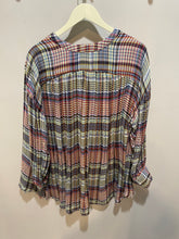 Load image into Gallery viewer, Free People Plaid Multicolor Swing Flannel Tunic Top
