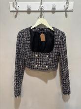 Load image into Gallery viewer, Majorelle Black Grey Tweed Jacket

