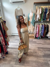 Load image into Gallery viewer, Free-est x Free People Khaki Barrel Jumpsuit
