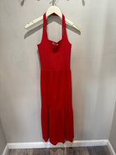 Load image into Gallery viewer, Nations Red Smocked Maxi Dress
