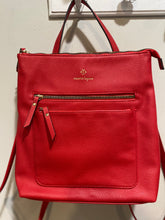 Load image into Gallery viewer, Nanette Lapore Red Faux Leather Convertible Backpack
