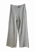 Load image into Gallery viewer, MNG Cream Blue Stripes Crochet Pants

