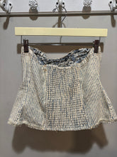 Load image into Gallery viewer, Anthropologie Pilcro Cream Striped Peplum Corset Top
