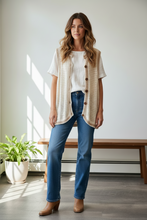 Load image into Gallery viewer, Anthro Pilcro Cream Crochet Vest

