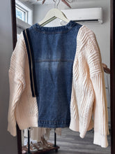 Load image into Gallery viewer, POL Cream Denim Cardigan Jacket
