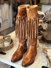 Load image into Gallery viewer, Bed|Stu Tan Leather Fringe Boots
