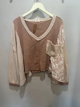 Load image into Gallery viewer, POL Tan Mixed Patterns Top
