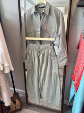Load image into Gallery viewer, Green Stripes Barrel Pants
