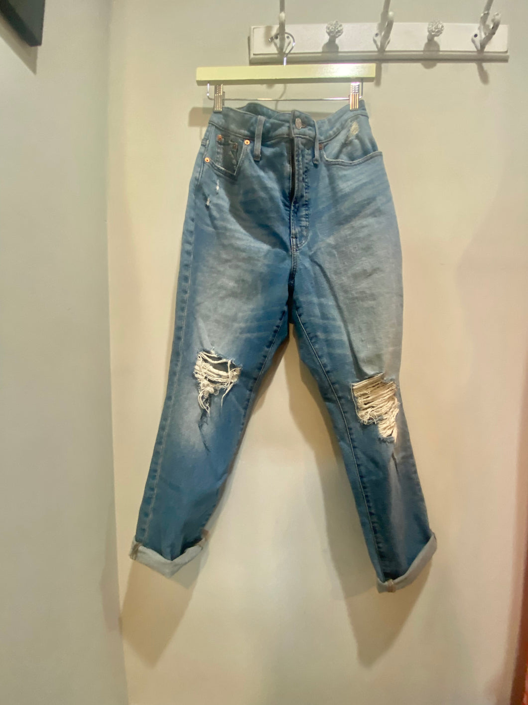 Madewell Light Wash Distressed Jeans