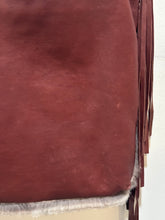 Load image into Gallery viewer, Vintage Claremonte Woven Leather &amp; Fur Tote with Fringe
