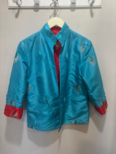 Load image into Gallery viewer, Vintage Reversible Silky Red/Aqua Jacket
