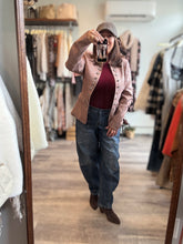 Load image into Gallery viewer, Burgundy Houndstooth Multicolor Military Jacket
