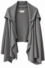 Load image into Gallery viewer, Ivan Grundahl Taupe Knit Cropped Cape Cardigan
