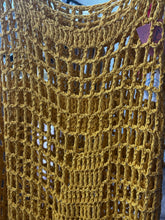 Load image into Gallery viewer, Handmade Mustard Crochet Maxi Dress

