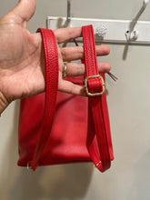 Load image into Gallery viewer, Nanette Lapore Red Faux Leather Convertible Backpack
