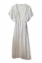 Load image into Gallery viewer, White Sheer Lace Kimono Coverup
