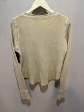 Load image into Gallery viewer, FP Cream Acid Wash Waffle Knit Top
