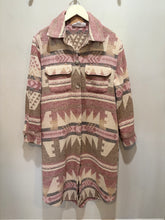 Load image into Gallery viewer, BB Dakota Cream Aztec Duster Coat
