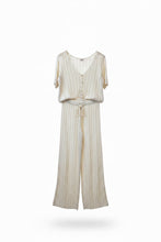 Load image into Gallery viewer, Cream Two Piece Crochet Pants Set
