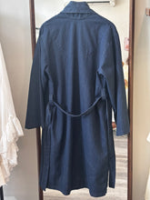 Load image into Gallery viewer, Vintage Denim Dark Wash Trench Coat
