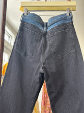 Load image into Gallery viewer, Two Tone Black Medium Wash Denim
